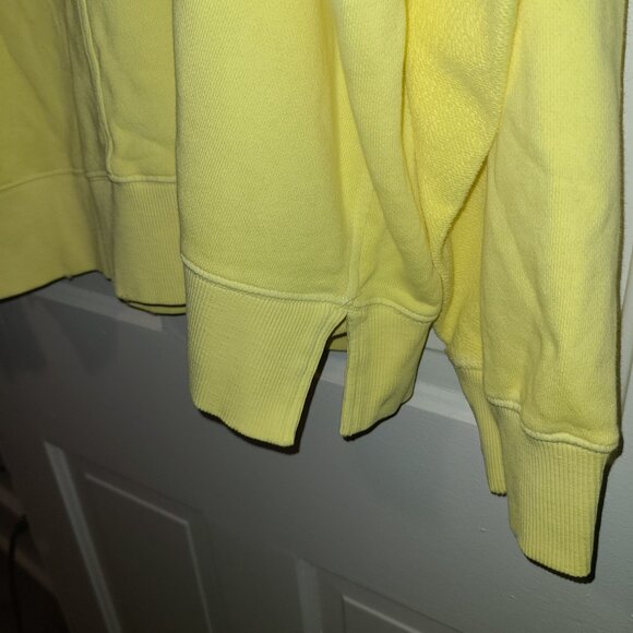 NWT Aerie Oversized Sweatshirt Bright Yellow Crew Neck Tunic Top XXL - Picture 2 of 6